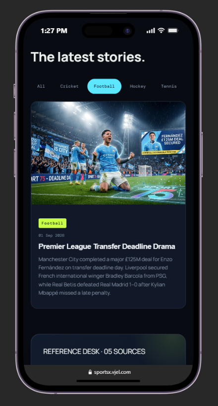 SportsX Showcase App 4